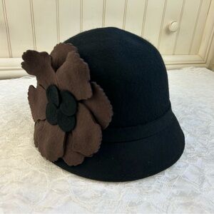 Dillards VTG. (90's) Something Special TOKO 100% Wool Felt Cloche Hat Old Money